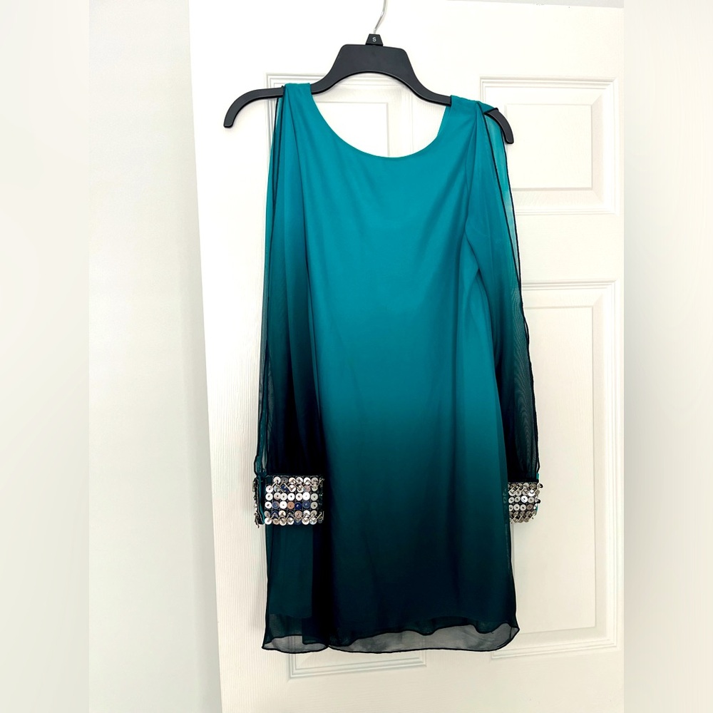 BCX Green Ombre Cocktail Dress